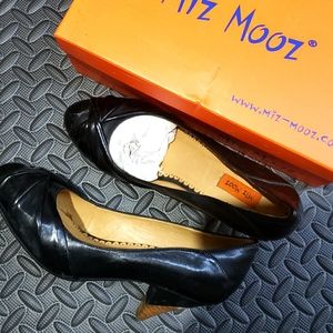 Miz Mooz black leather heels